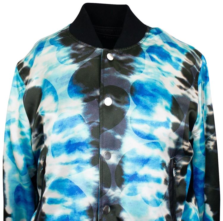 Amiri Hearts Tie Dye Bomber Jacket Blue