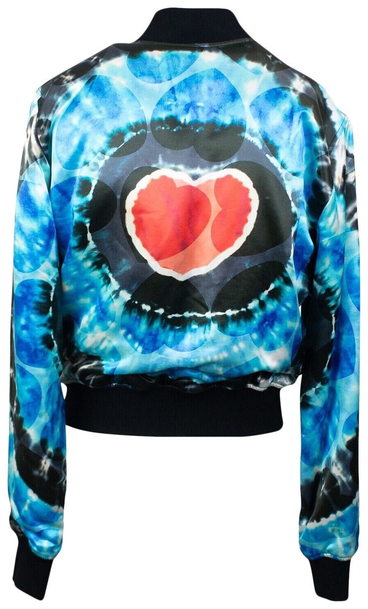 Amiri Hearts Tie Dye Bomber Jacket Blue