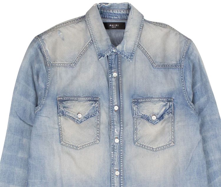 Amiri Basic Denim Shirt Blue