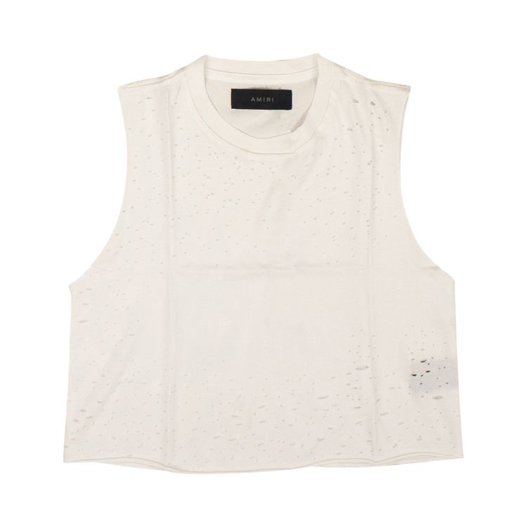 Amiri Shotgun Cropped Muscle Tank White