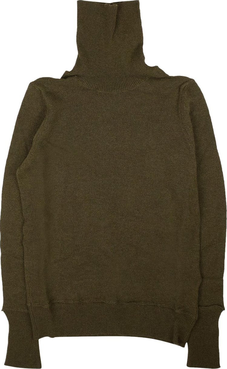 Amiri Distressed Cashmere Crewneck Green