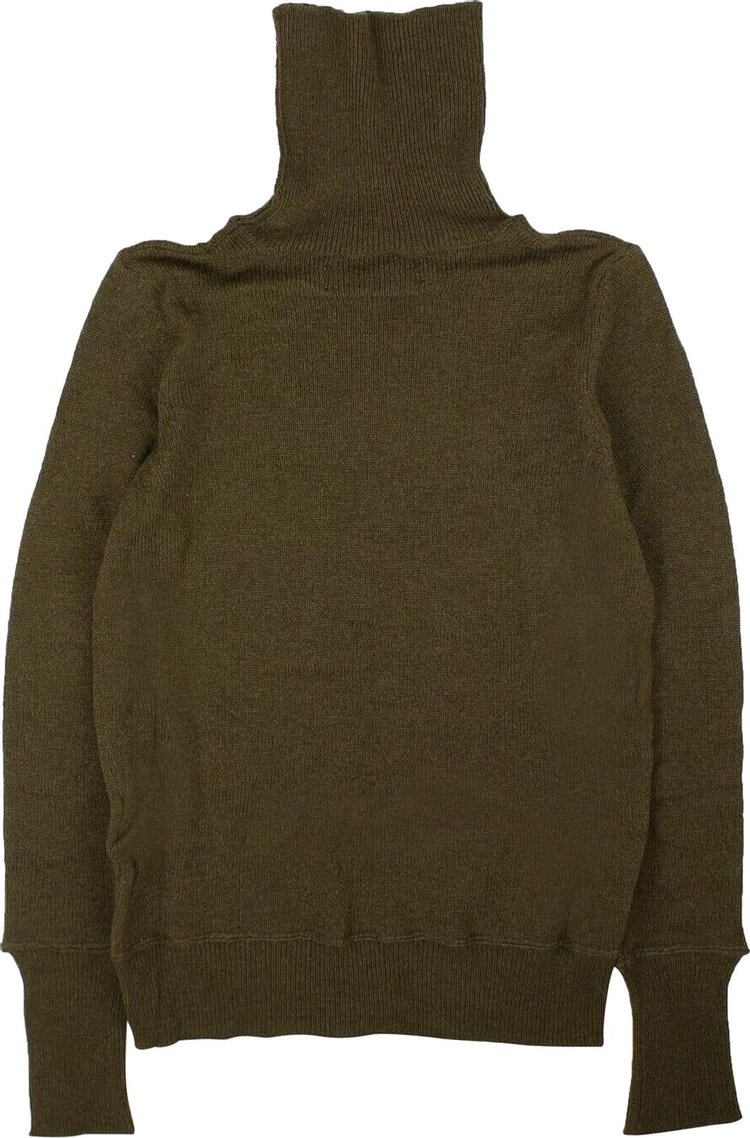 Amiri Distressed Cashmere Crewneck Green