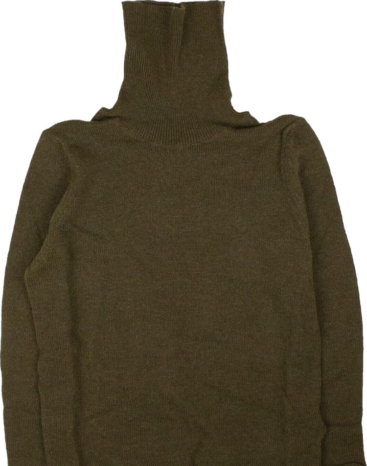 Amiri Distressed Cashmere Crewneck Green