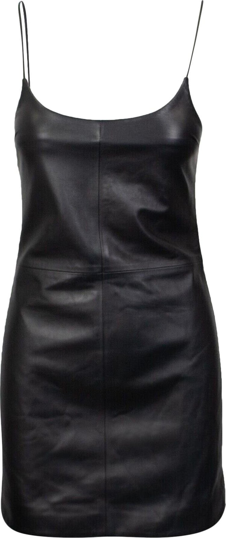 Amiri Leather Slip Dress 'Black'