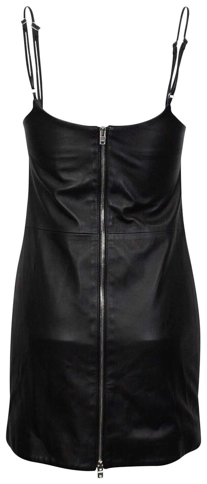 Amiri Leather Slip Dress Black