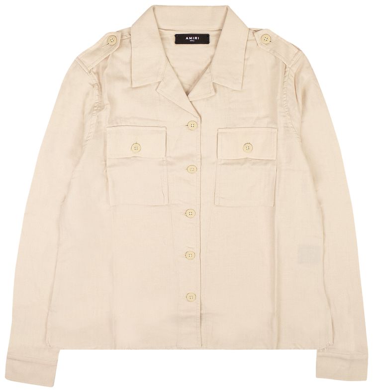 Amiri Double Pocket Military Shirt Beige