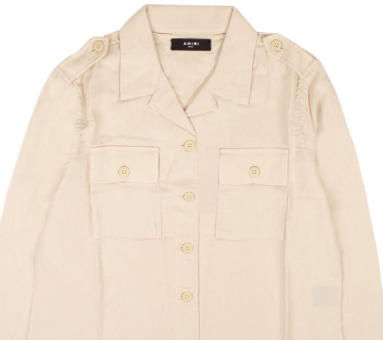 Amiri Double Pocket Military Shirt Beige
