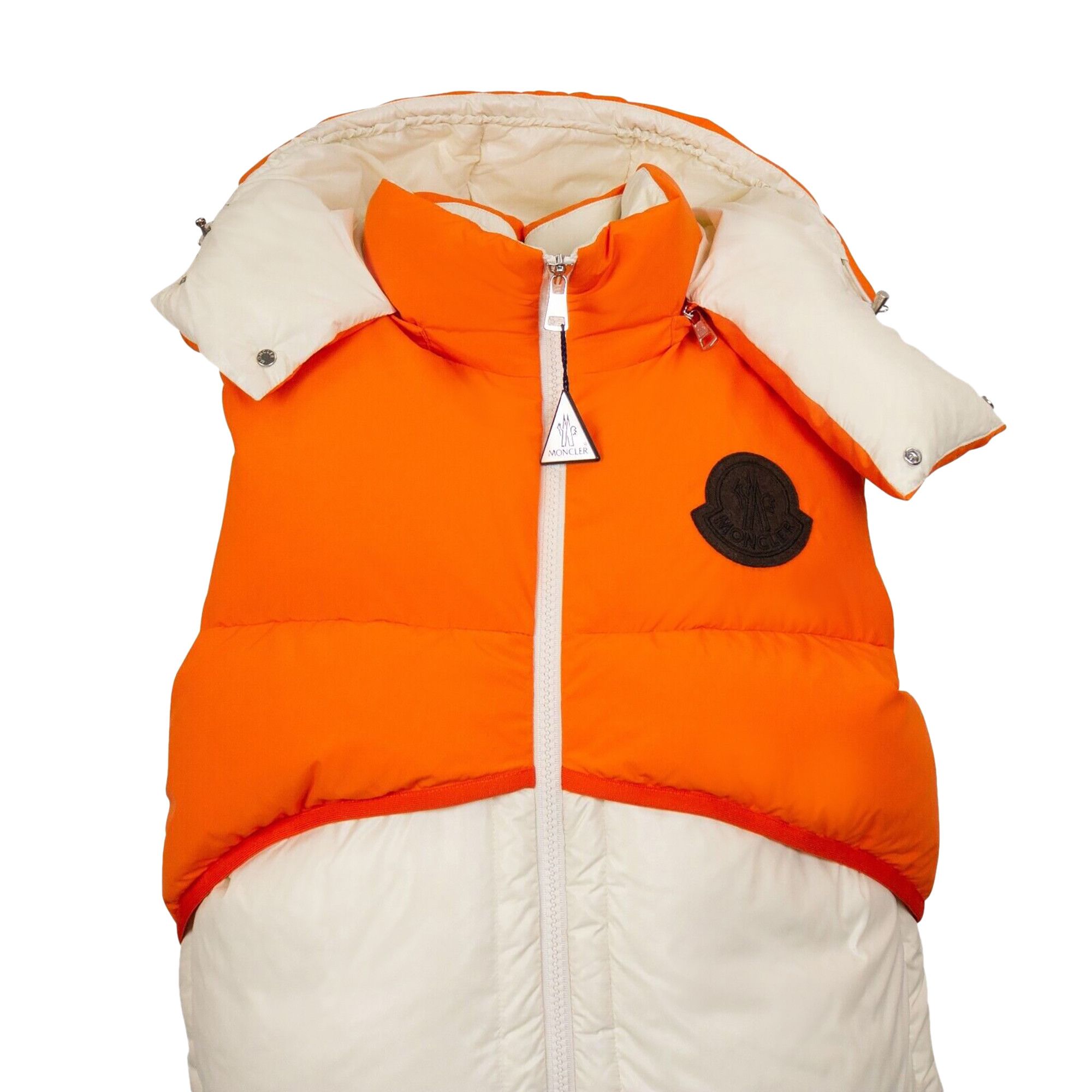Buy Moncler x HYKE Rhonestock Short Parka 'White/Orange' - 1A000