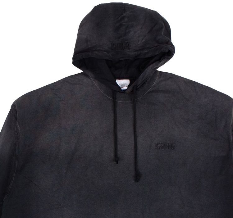 Vetements Double Jersey Gradient Hoodie Black