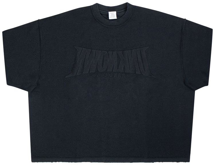Vetements Dirty Unknown Embroidered Oversized T Shirt Black