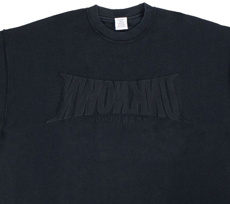 Vetements Dirty Unknown Embroidered Oversized T Shirt Black
