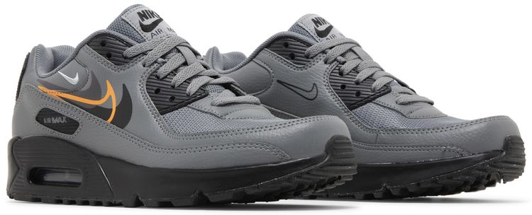 Nike Air Max 90 Next Nature GS Multi Swoosh   Smoke Grey Mandarin