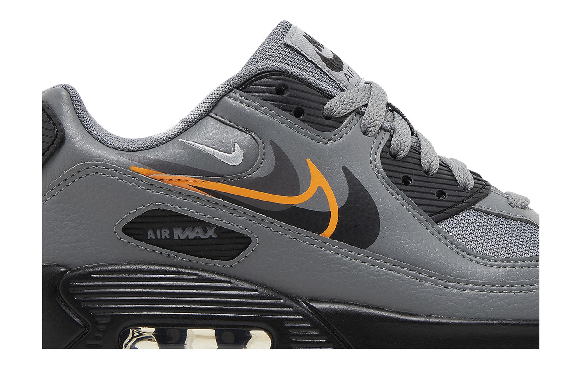 Buy Air Max 90 Next Nature GS Multi Swoosh Smoke Grey Mandarin FN7785 001 GOAT