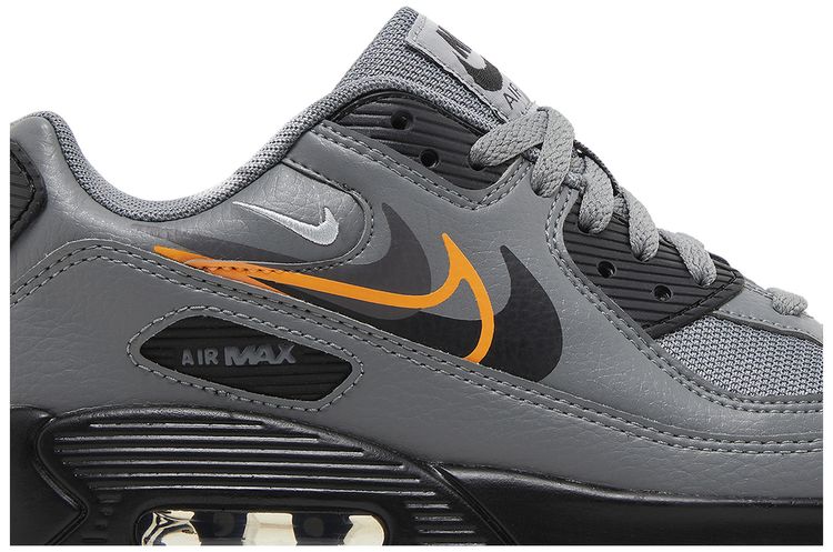Nike Air Max 90 Next Nature GS Multi Swoosh   Smoke Grey Mandarin