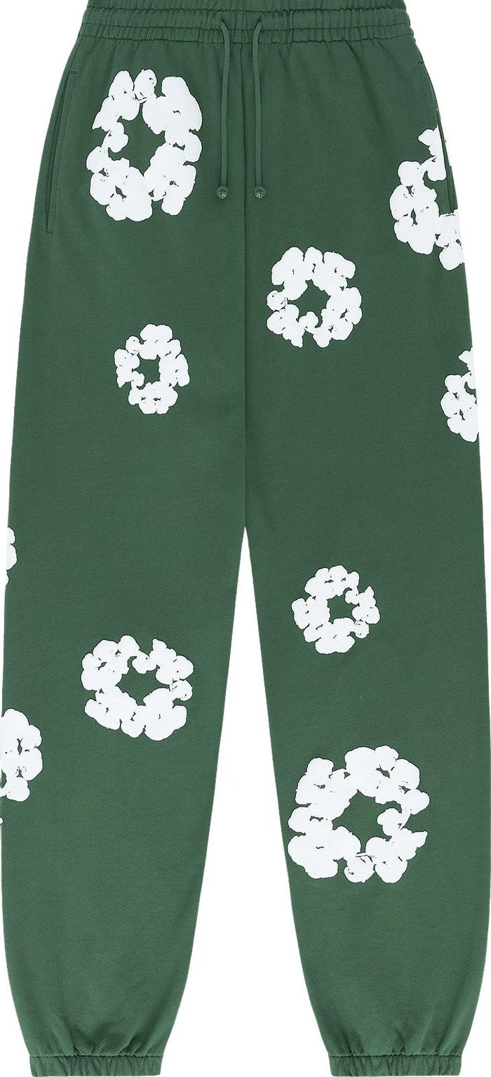 Buy Denim Tears The Cotton Wreath Sweatpants 'Green' - 401 060 30 GREE ...