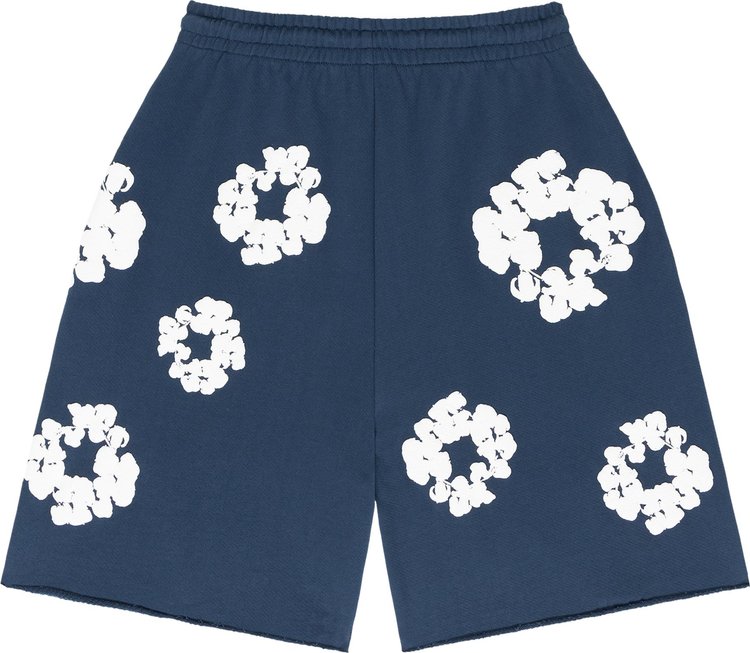 Denim Tears The Cotton Wreath Shorts Navy