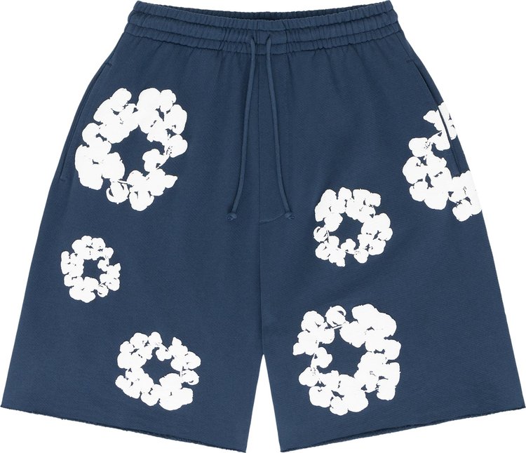 Denim Tears The Cotton Wreath Shorts Navy