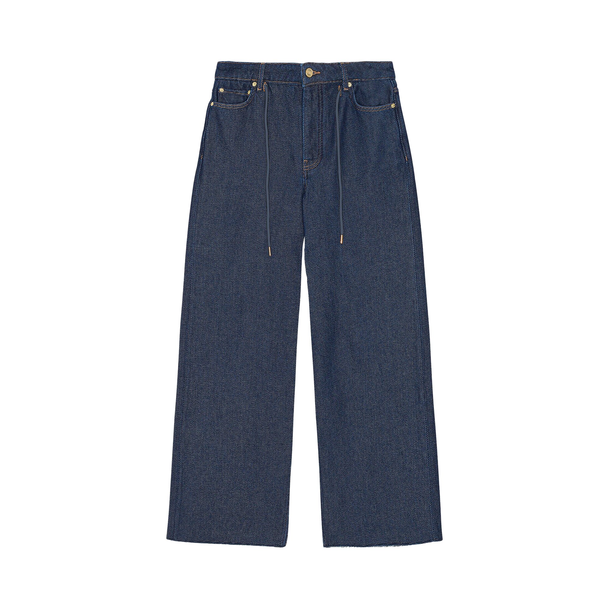 Buy GANNI Heavy Denim Wide Drawstring Jeans 'Rinse' - J1353 RINS