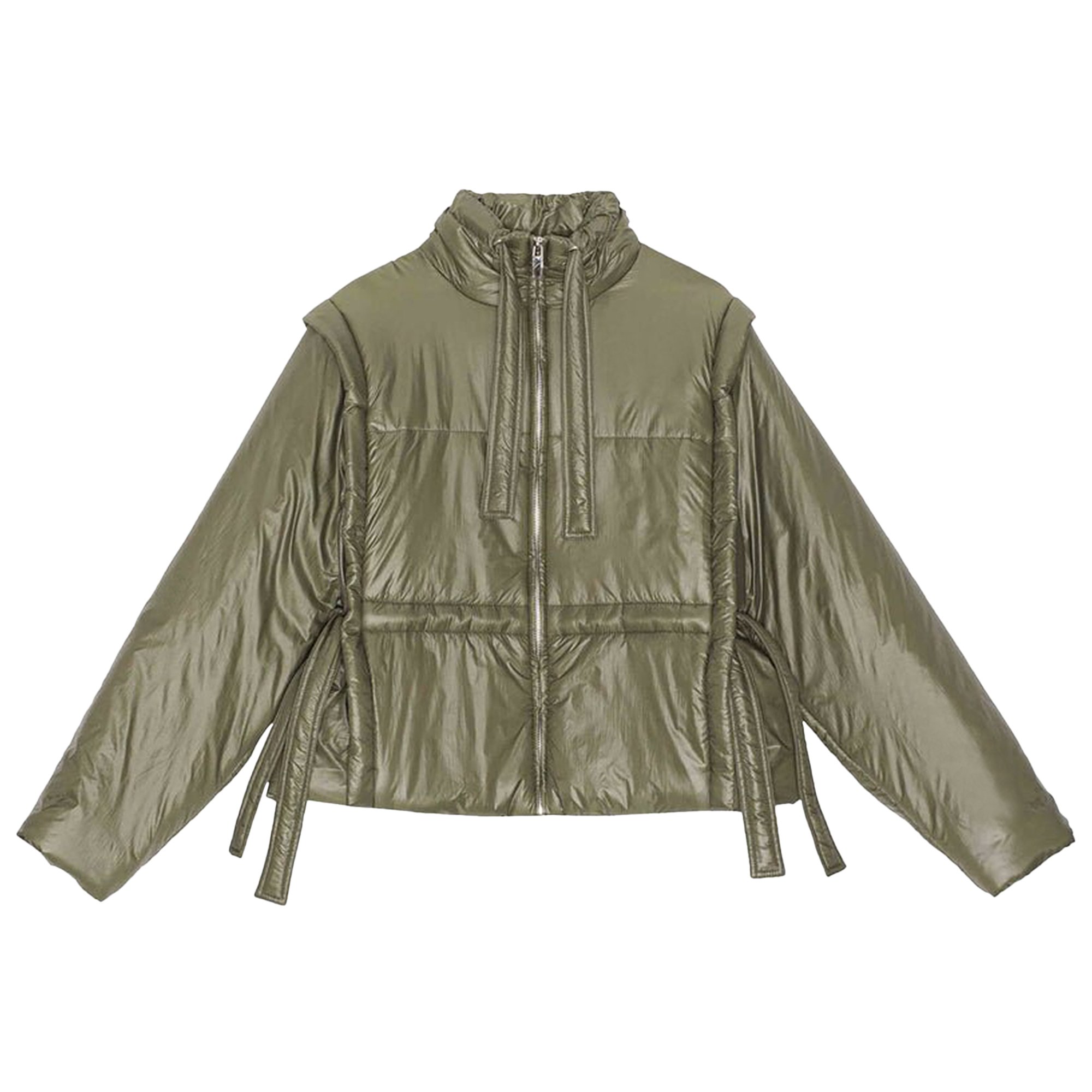 Buy GANNI Shiny Quilt Vest Jacket 'Kalamata' - F8534 KALA | GOAT