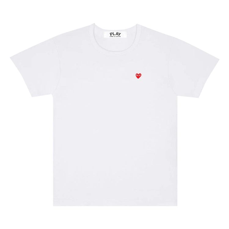 Comme des Garcons PLAY Heart Logo T Shirt White