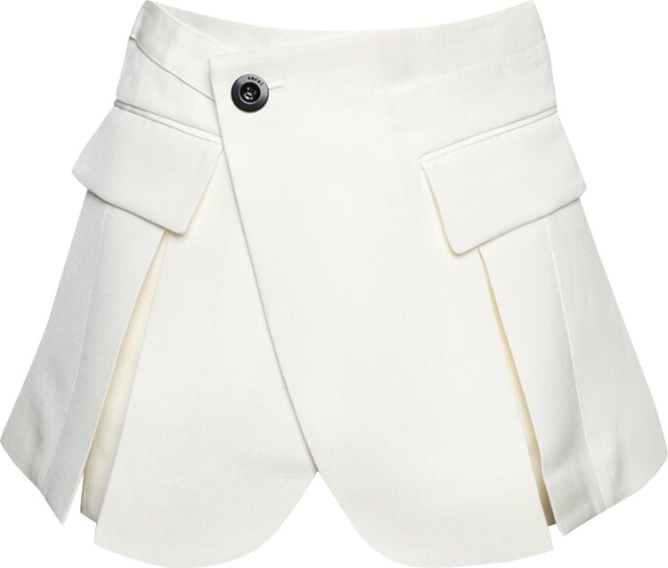 Sacai Silk Wool Shorts 'Off White'