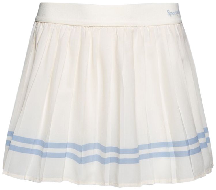 Sporty  Rich Serif Logo Pleated Skirt MilkWashed Hydrangea