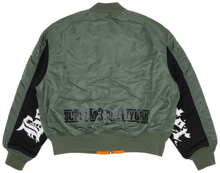 Supreme x Bounty Hunter MA 1 Olive