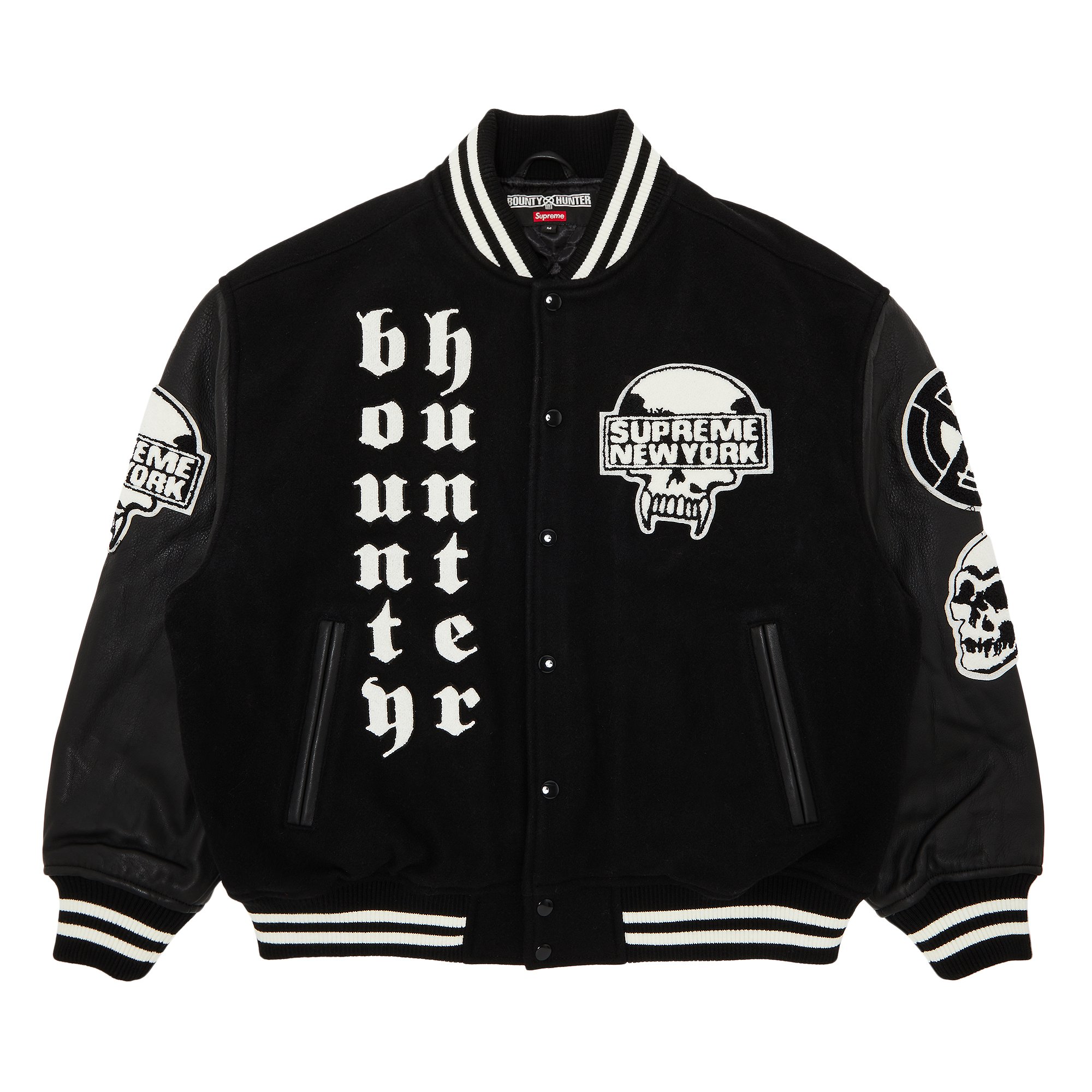 Buy Supreme x Bounty Hunter Varsity Jacket 'Black' - FW23J36 BLACK