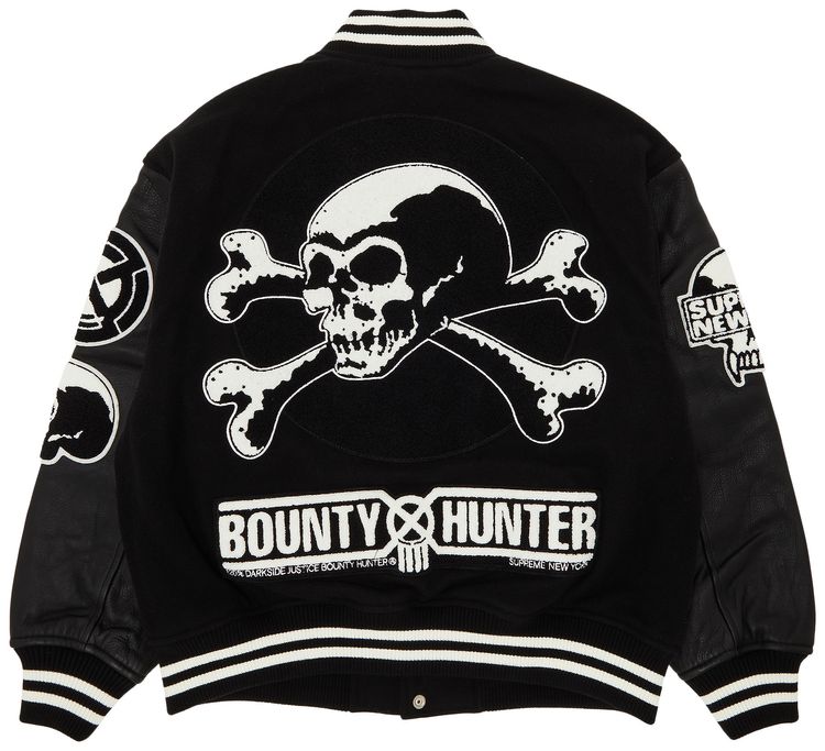 Supreme x Bounty Hunter Varsity Jacket Black