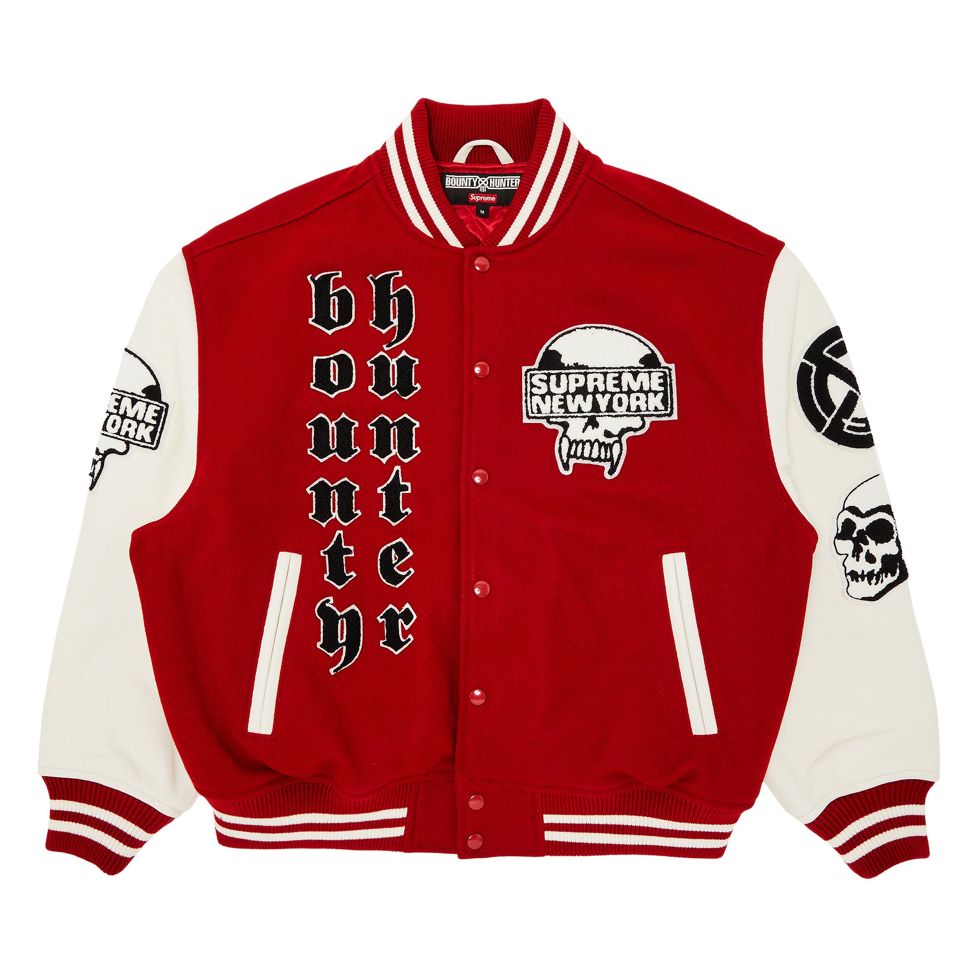 Buy Supreme x Bounty Hunter Varsity Jacket 'Red' - FW23J36 RED