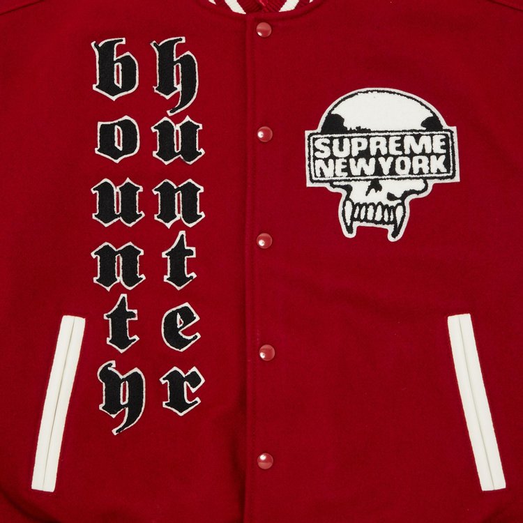 Supreme x Bounty Hunter Varsity Jacket Red