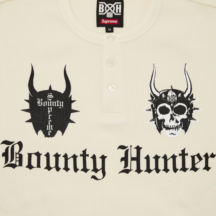 Supreme x Bounty Hunter Thermal Henley Long Sleeve Top Natural