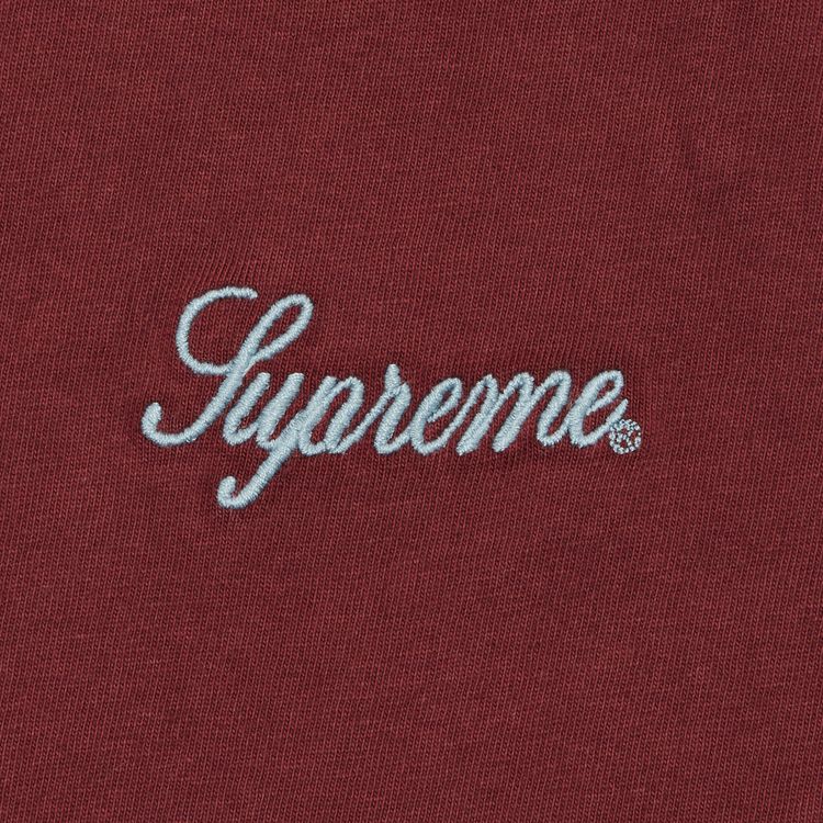 Supreme Washed Script Short Sleeve Top Cardinal