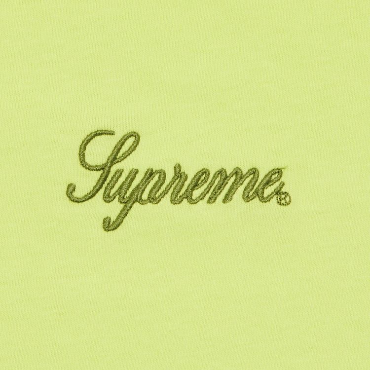 Supreme Washed Script Short Sleeve Top Lime