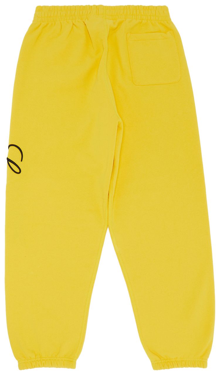 Supreme Raised Script Sweatpant Yellow