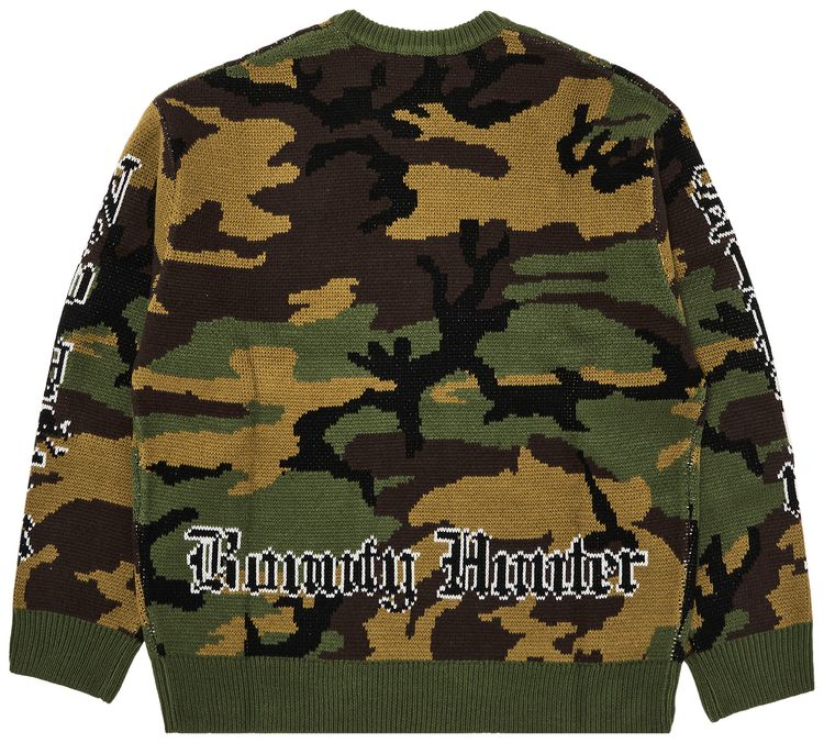 Supreme x Bounty Hunter Sweater Woodland Camo