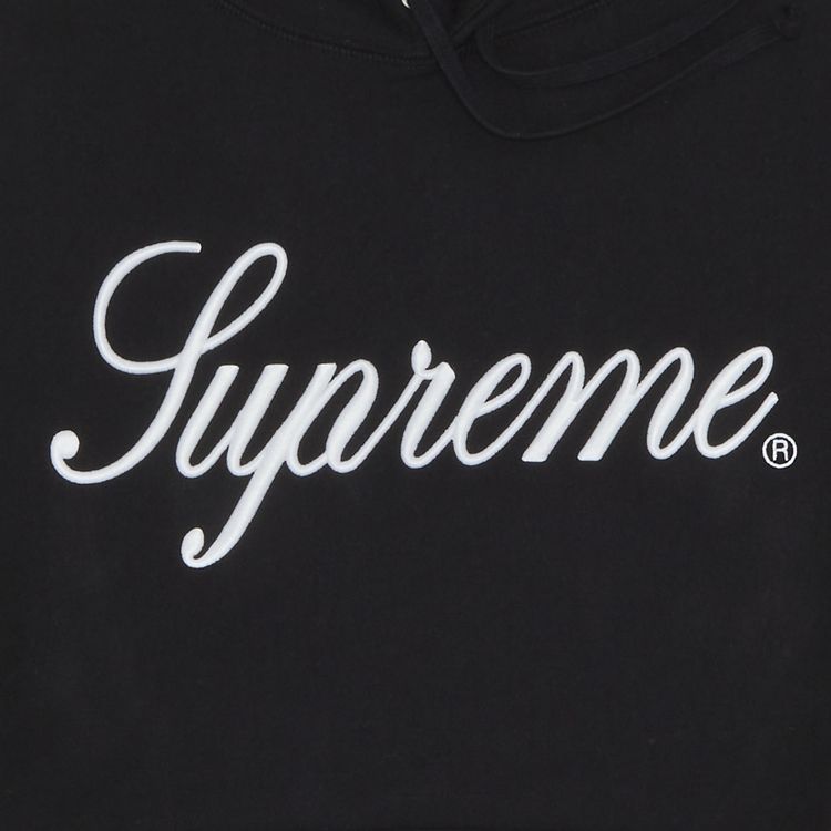 Supreme Raised Script Hooded Sweatshirt Black
