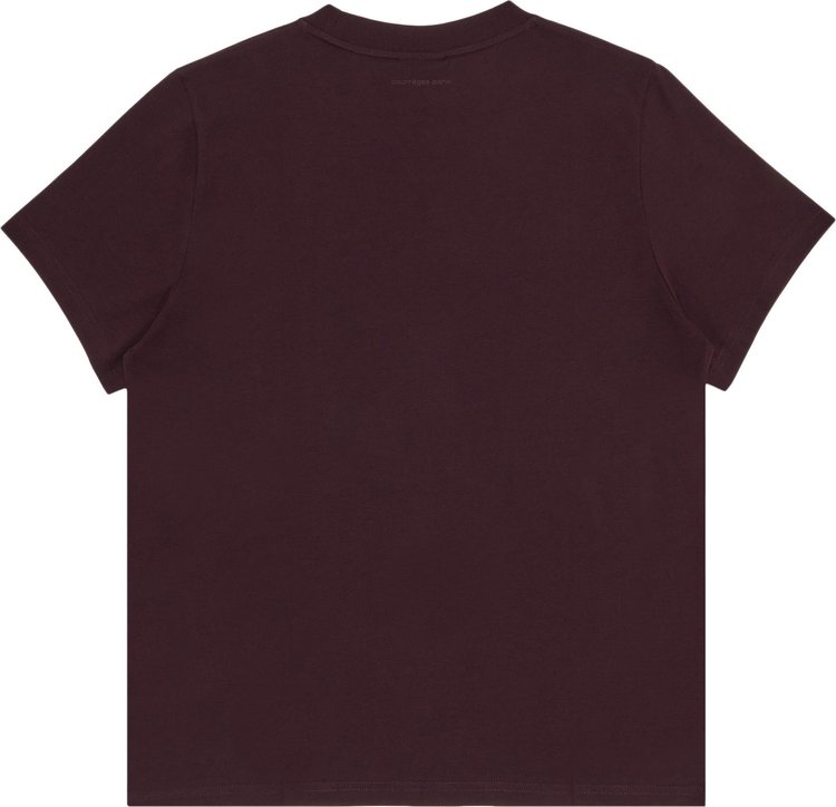 Courreges AC Straight T Shirt Burgundy