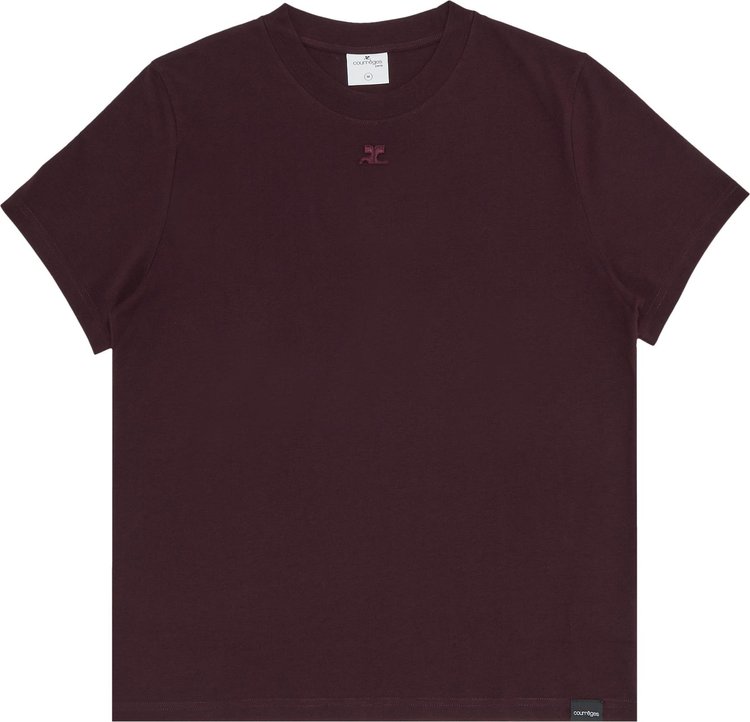 Courrèges AC Straight T-Shirt 'Burgundy'