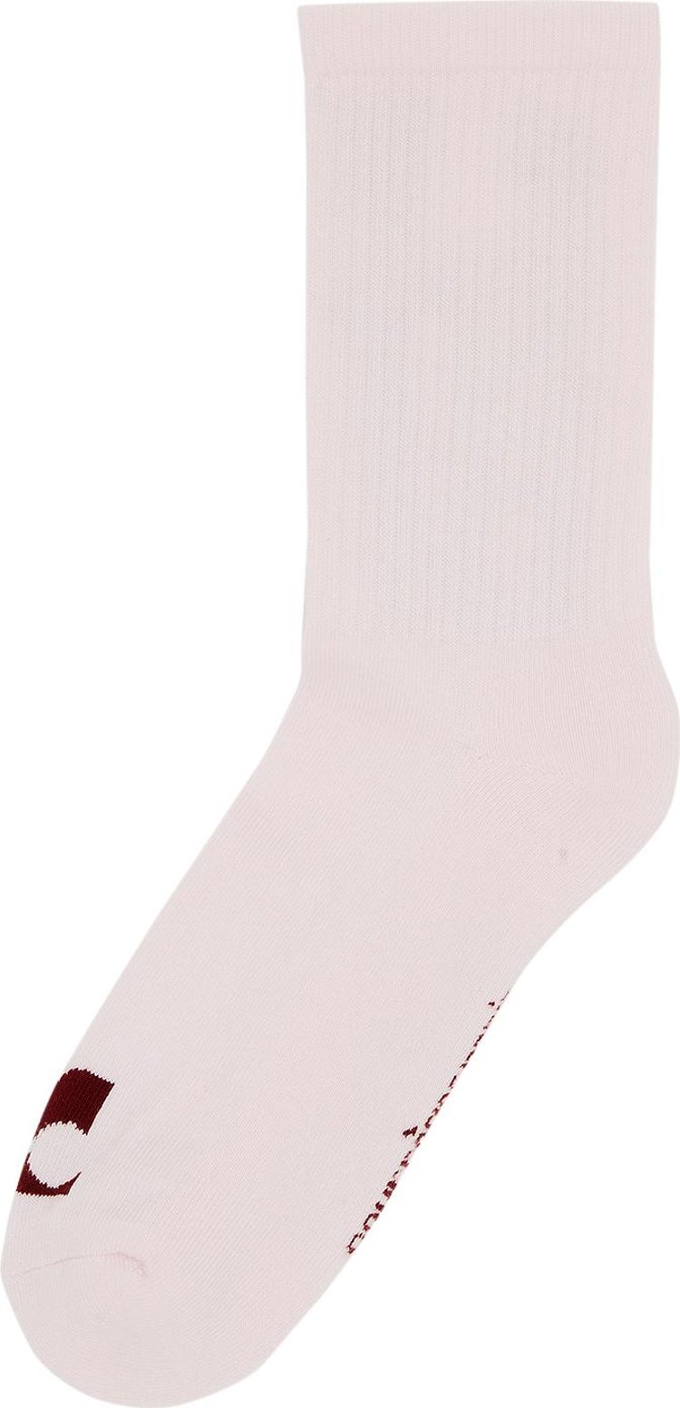 Courreges United Resistance Socks Powder PinkGroseille Fonce