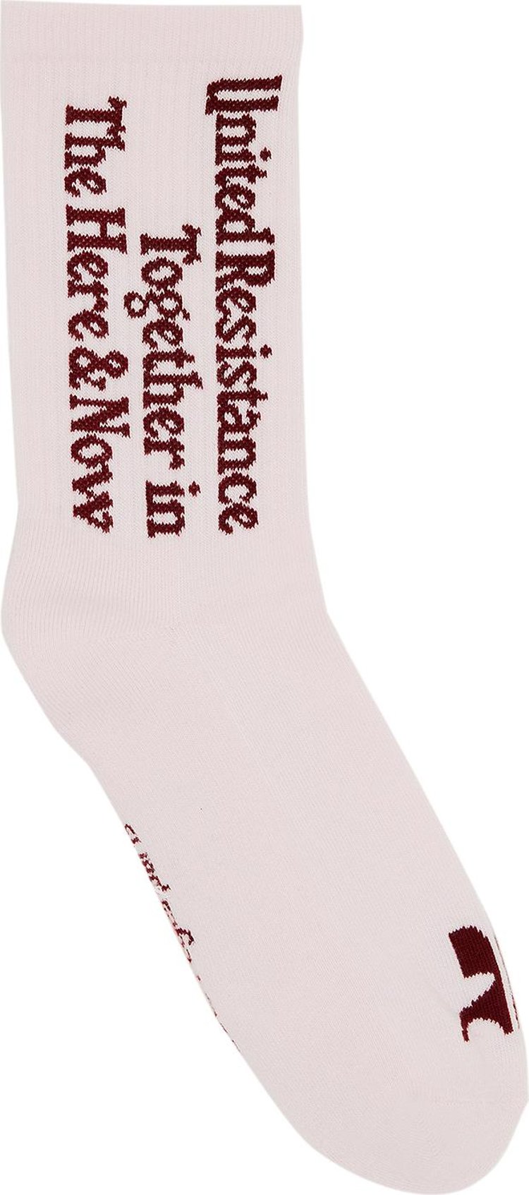 Courrèges United Resistance Socks 'Powder Pink/Groseille Fonce'
