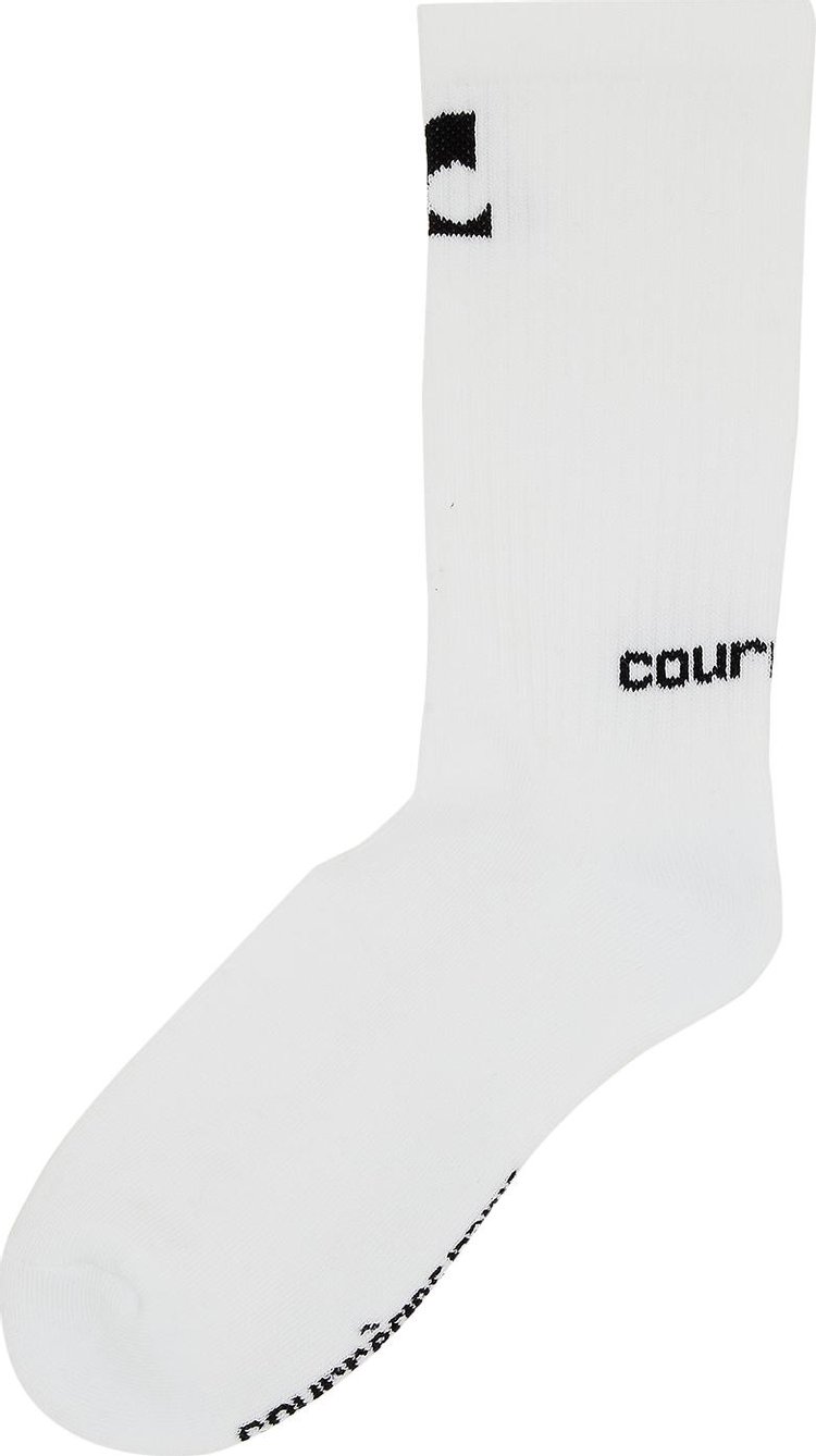 Courreges AC Sports Socks Blanc OptiqueNoir