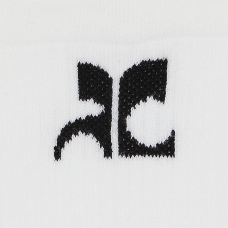 Courreges AC Sports Socks Blanc OptiqueNoir