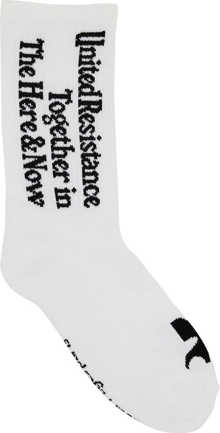 Courrèges United Resistance Socks 'Blanc Optique/Noir'