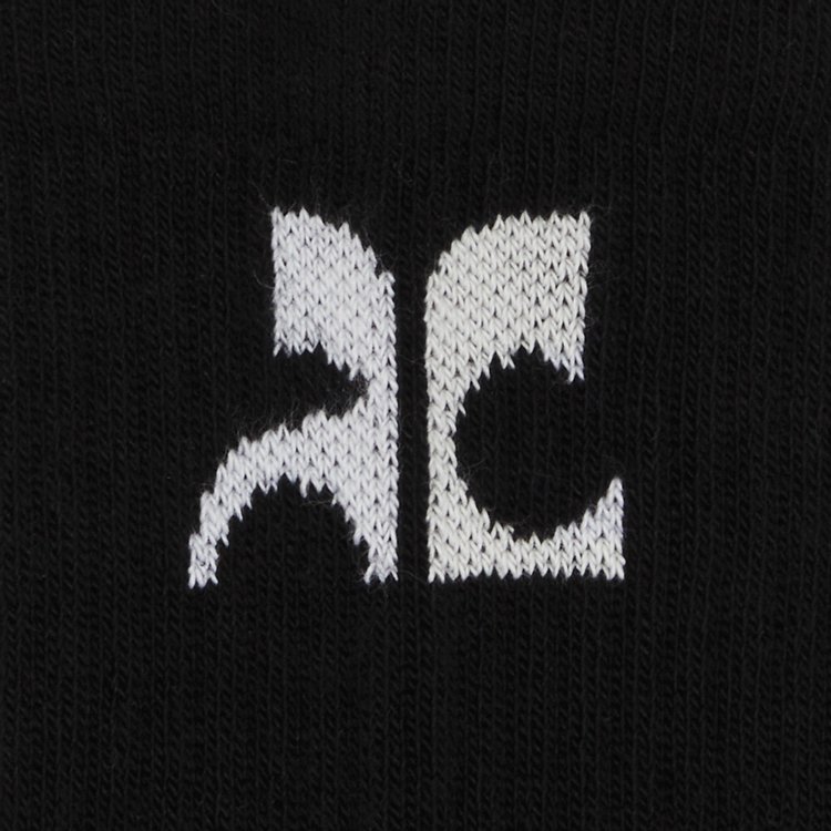 Courreges AC Sports Socks NoirBlanc Optique