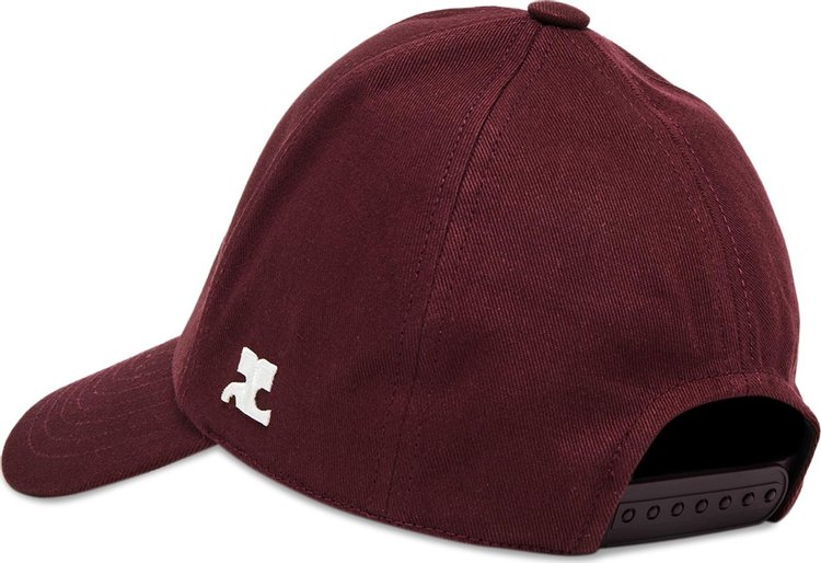 Courreges Signature Cap Burgundy