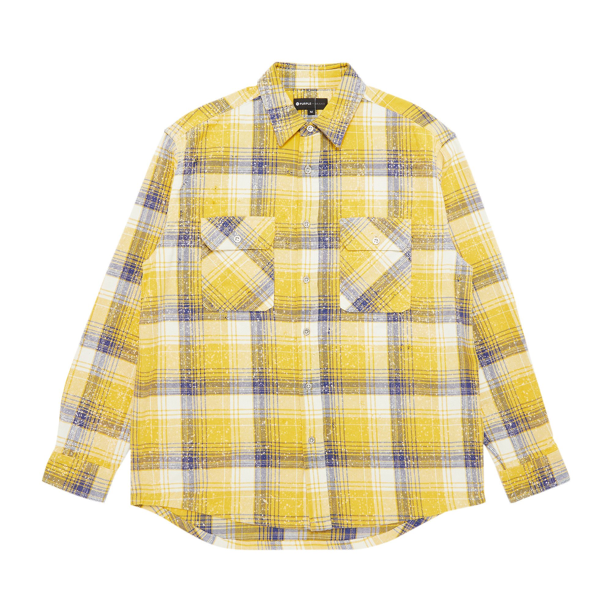 Purple and yellow plaid shirt cheap