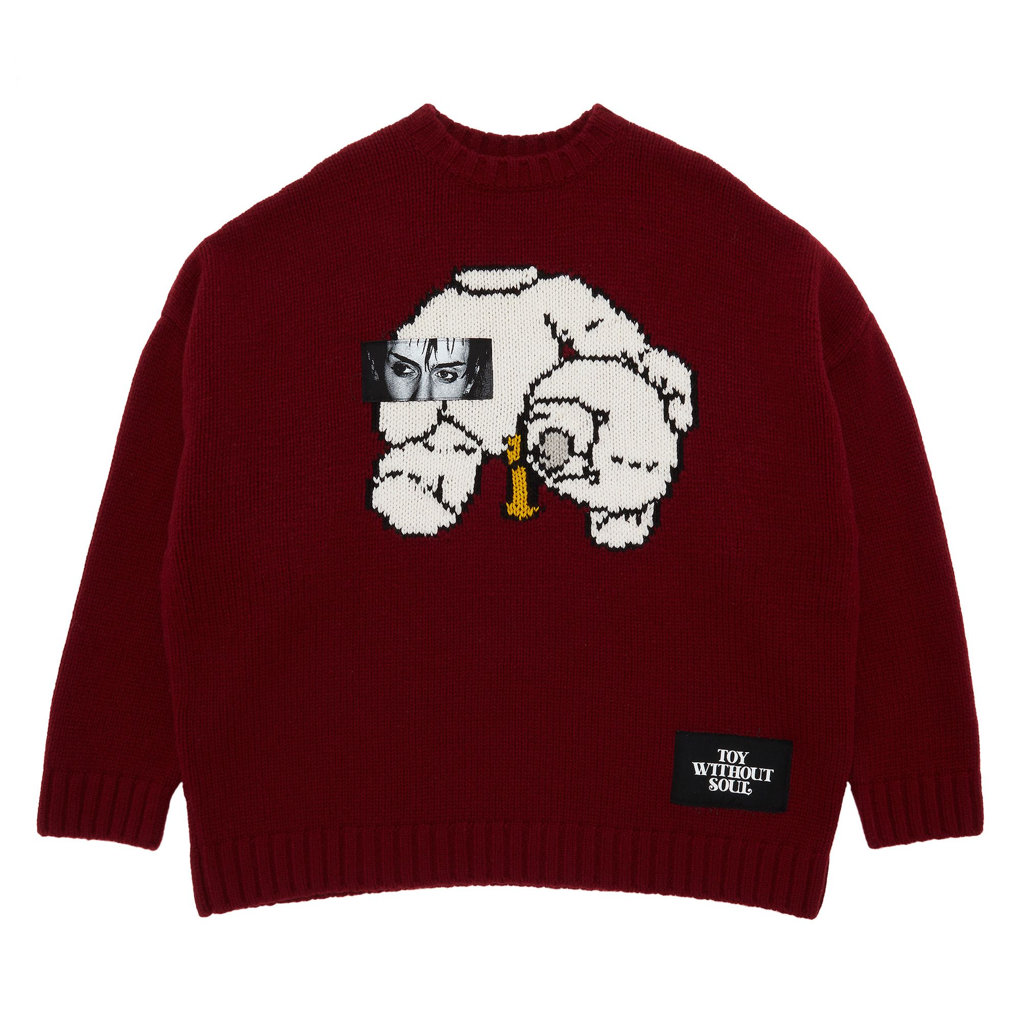 Buy Undercover Teddy Bear Sweater 'Bordeaux' - UC2C4915 1 BORD | GOAT