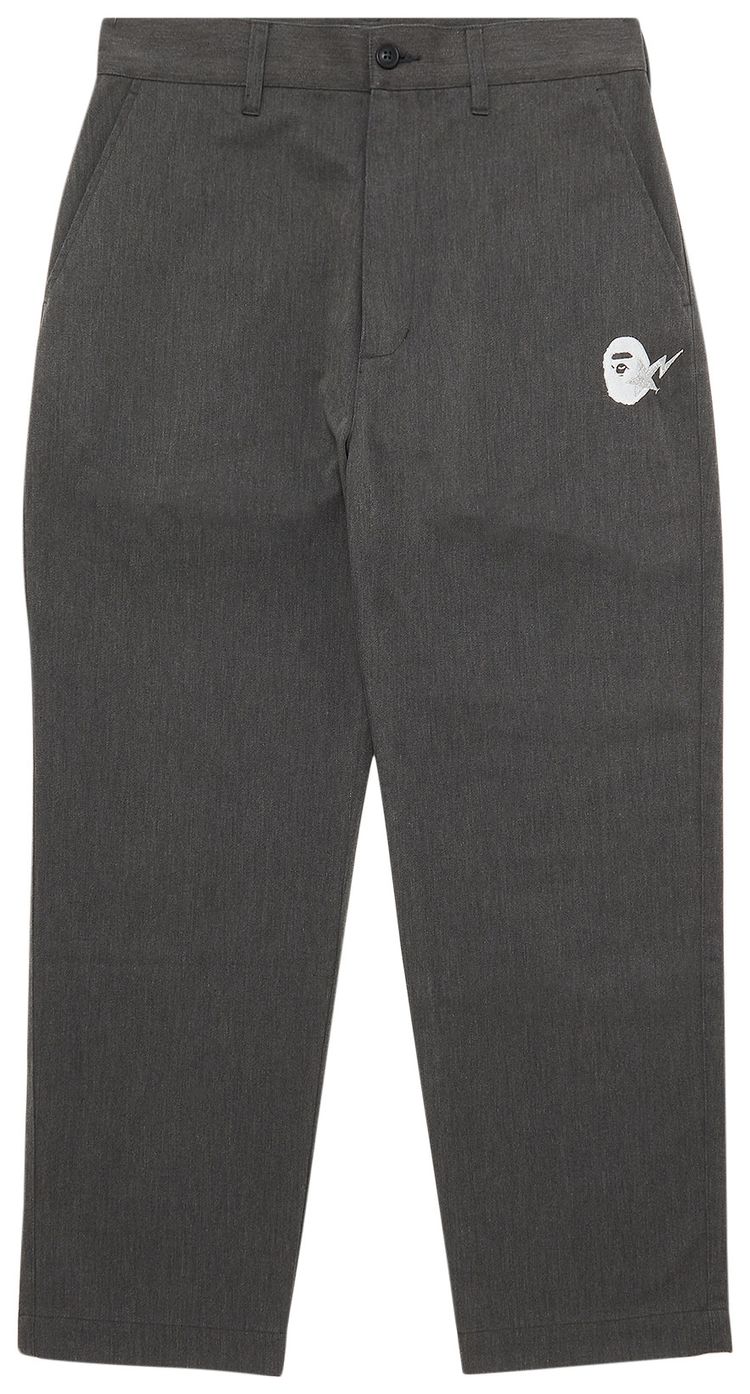 GOAT Exclusive BAPE Chino Melange Pants Charcoal