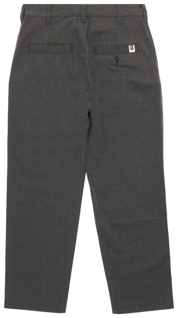 GOAT Exclusive BAPE Chino Melange Pants Charcoal